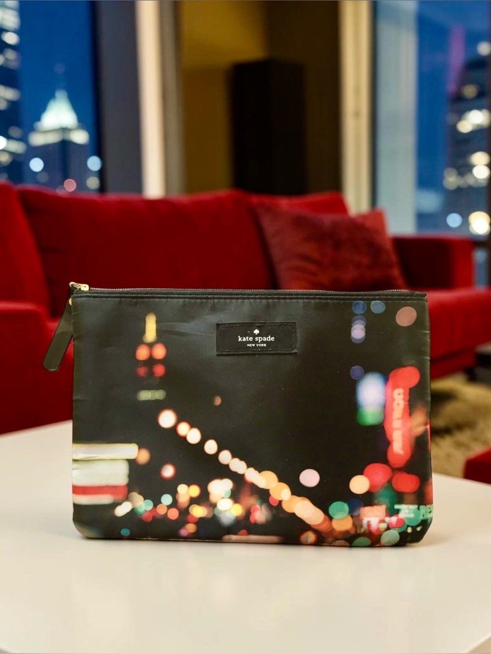 Kate Spade x Qantas Bright Lights Big City Pouch Rare Collab